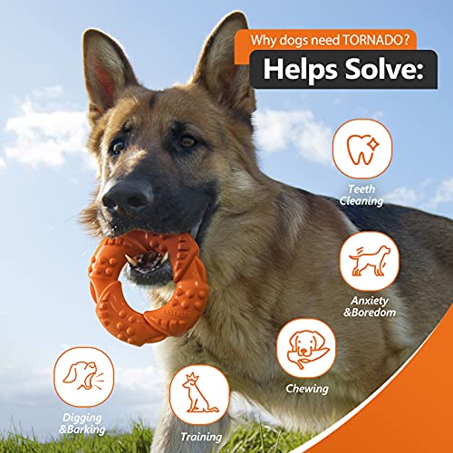 EASTBLUE Juguete para masticar perros para masticadores agresivos: juguete de goma natural casi indestructible, duradero y resistente para perros medianos y grandes