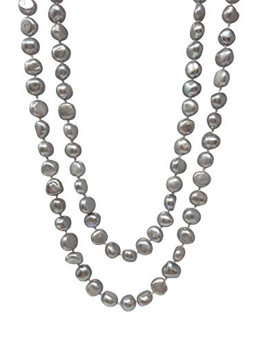 Elegante y clásico collar de perlas de agua dulce de 8 a 9 mm para mujer, Pearl,