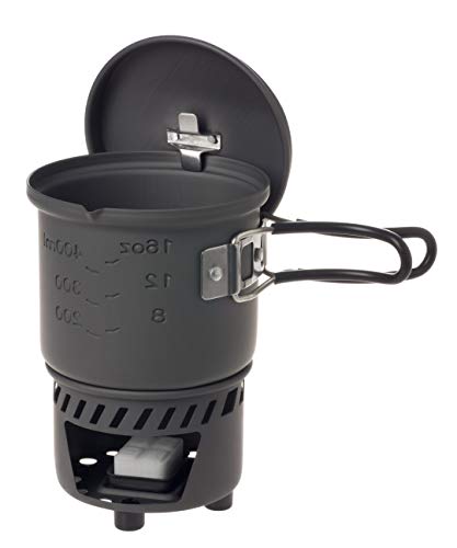 Esbit Cookset Conjunto para cocinar con combustible sólido (bote sin revestimiento antiadherente), color gris, talla 585mL