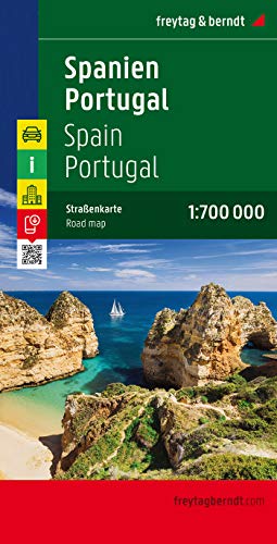España y Portugal, mapa de carreteras. Escala 1:700.000. Freytag & Berndt.: Wegenkaart 1:700 000: AK 0515