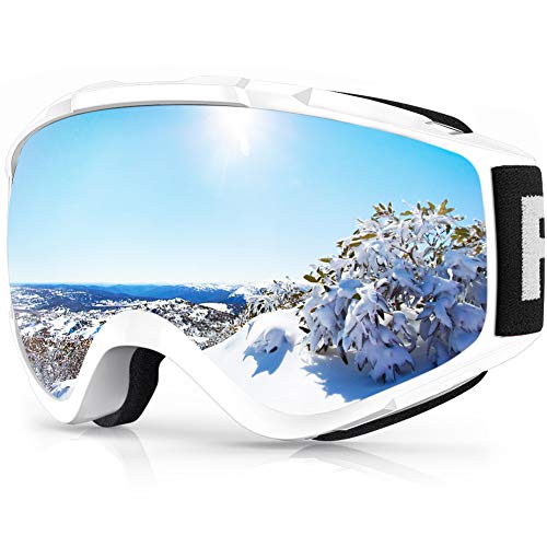 findway Gafas de Esquí, Máscara Gafas Esqui Snowboard Nieve Espejo para Hombre Mujer Adultos Juventud Jóvenes OTG Compatible con Casco,Anti Niebla 100% Protección UV Gafas de Ventisca