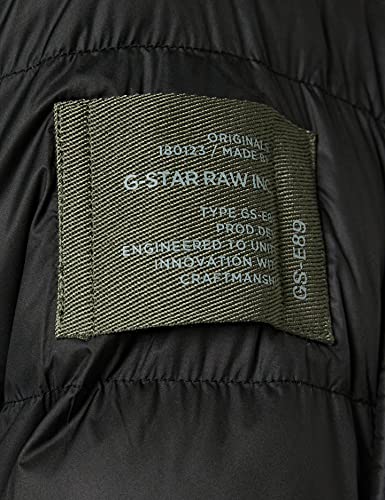 G-STAR RAW G-Whistler Padded Hooded Chaqueta, Black (dk Black B958-6484), L de los Hombres