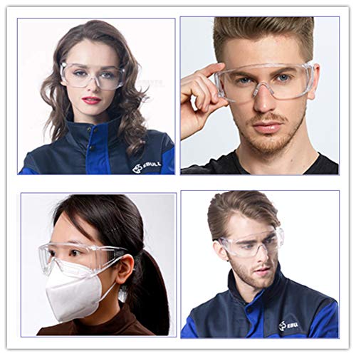 Gafas de Seguridad Gafas Protectoras Lentes de Seguridad Antivaho, para Laboratorio, Agricultura, Industria (Blanco)
