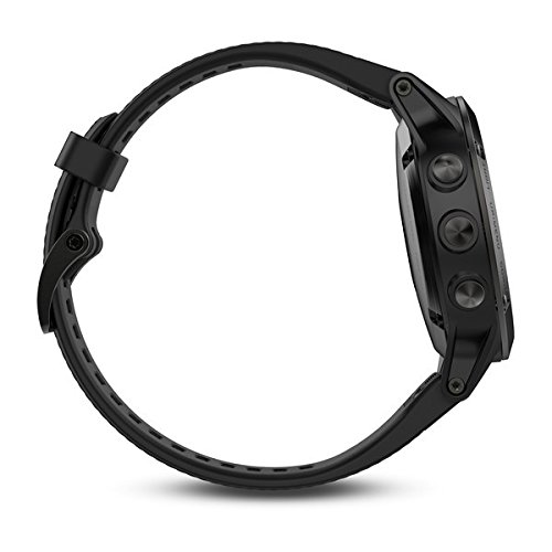 Garmin fēnix 5 Sapphire Bluetooth Black Sport Watch – Sport Reloj (Black, Polymer, Stainless Steel, Water Resistant, Silicona, Sapphire, 10 ATM)