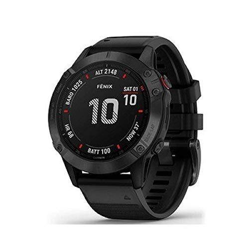 Garmin Fénix 6 Pro Negro con Correa Negra 47mm Smartwatch Premium Multideporte GPS Integrado WiFi Bluetooth