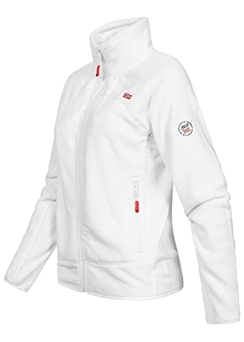Geographical Norway UPALINE Lady - Suave Cálido Mujeres - Chaqueta Calida Invierno Suave Mujeres Caliente - Pullover Casual Tops Mangas Largas - Manga Larga Suéter Piel Blanco L