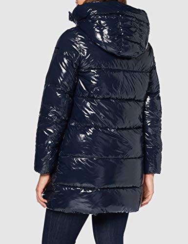 Geox W EMALISE Long Parka, Azul Oscuro, 46 para Mujer