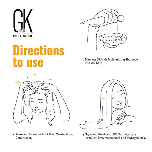 GK HAIR Global Keratin Moisturizing Shampoo & Conditioner Sets 100ml Para Daños Secos Tratados Con Color Rizado Frizzy Orgánico Sin sulfato de parabenos Uso diario después de una limpieza profunda