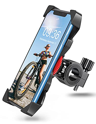Goigrn Soporte Movil Bicicleta, Anti Vibración Soporte Movil Moto Montaña con 360° Rotación para Bici, Universal Manillar Compatible con iPhone 13/13 Pro/13 Pro MAX y 4.7"-6.7" Movil