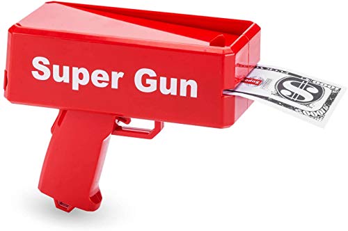 GOODS + GADGETS Super Money Gun Juguete de dinero, pistola de fiesta, revólver de billetes falsos para Supreme Fun