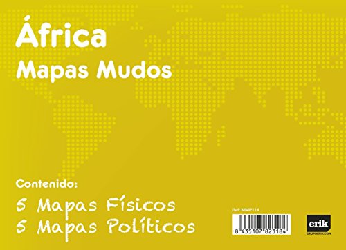 Grupo Erik Editores Pack 10 Mapas Mudos Africa Politica Fisica