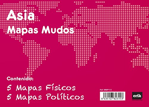 Grupo Erik Editores Pack 10 Mapas Mudos Asia Politica Fisica