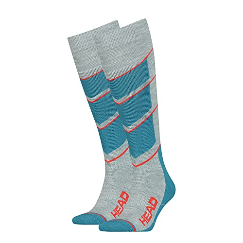 Head Ski Performance Kneehigh Sock Calcetines de esquí, Blue/Red, 39 Regular Unisex Adulto