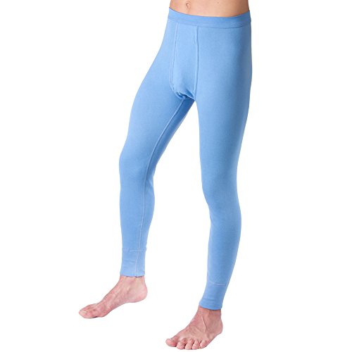 HERMKO 3540 Pantalones Interiores para Hombre Long Johns, Größe Herren:4 (S), Farbe:Azul Claro