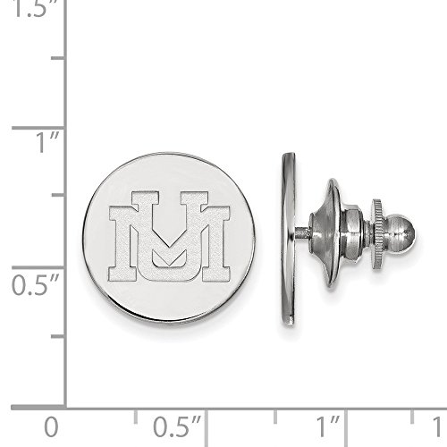 Hermoso Pin de solapa de plata esterlina con diseño de logotipo de la Universidad de Montana