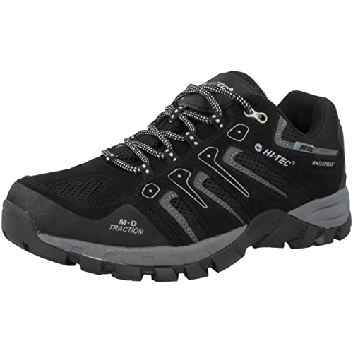 Hi-Tec TORCA Low WP Black/Grey UK9, Zapatos para Senderismo Hombre, Negro, Gris, 43 EU