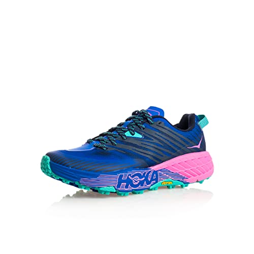 Hoka One One Mujer Speedgoat 4 Textile Synthetic Dazzling Blue Phlox Pink Entrenadores 37 1/3 EU