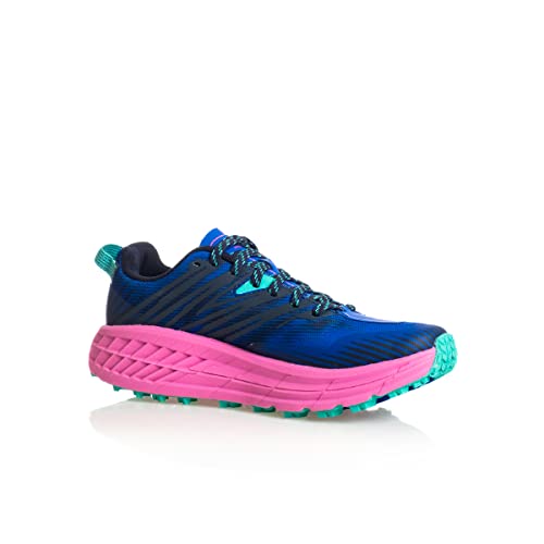 Hoka One One Mujer Speedgoat 4 Textile Synthetic Dazzling Blue Phlox Pink Entrenadores 37 1/3 EU