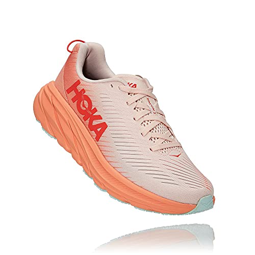 HOKA W 1119396 Rincon 3, Zapatillas de Running para Mujer, Coral (Silver Peony/Cantaloupe), EU 40