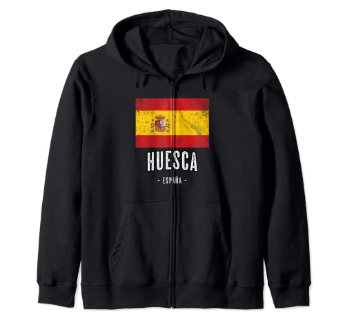 Huesca España | Souvenir Linda Ciudad - Bandera - Sudadera con Capucha