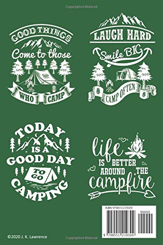 I'd Rather Be Camping: Best Camping Journal Trip Log Book To Record Important Information At Each Campsites - Prompt Notebook To Track Your Fun ... Camp Quotes To Make You Smile - 6"x9" Logbook