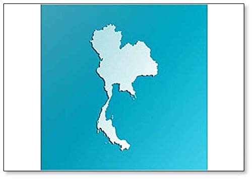 Imán para nevera con mapa de Tailandia simplificado