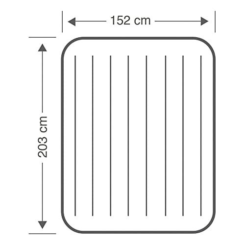 INTEX 64103 - Colchón hinchable Dura-Beam Standard DELUXE Single-High - 152x203x25 cm