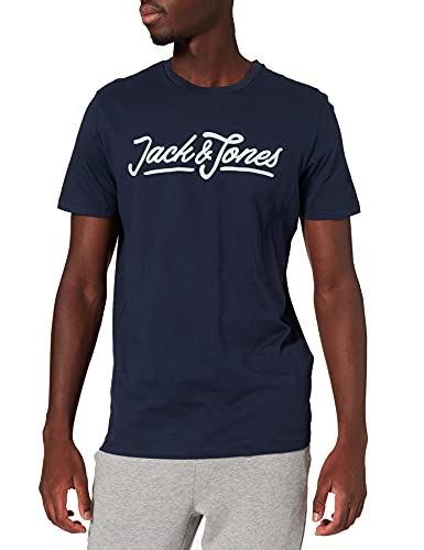 JACK&JONES ACCESSORIES JACARLO T-Shirt Camiseta, Azul Marino, L para Hombre