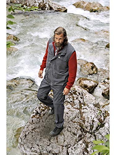 Jan Vanderstorm Chaleco de trekking para hombre., gris oscuro, 4XL grandes