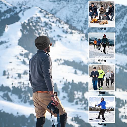 JEEZAO Gorro de Invierno de Hombres Mujeres,Forro Polar,Beanie para Esquí,Correr, Ciclismo, Escalada, Snowboard, Motocicleta