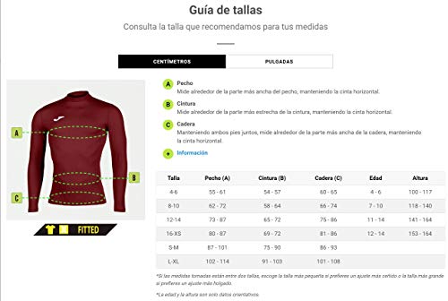 Joma Academy Camiseta Termica, Hombres, Burdeos, L-XL