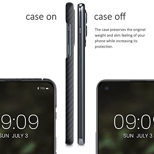 kalibri Carcasa Compatible con OnePlus Nord 2 5G - Funda Protectora de aramida para móvil - Cover Negro Mate