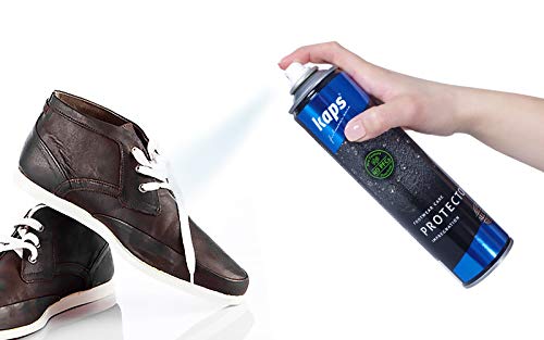 Kaps Protector - Spray Protector para Calzado - Aerosol Impermeable para Botas y Zapatos de Cuero y Tela - Sin Flúor ni PFC (400 ml - 13.52 fl. Oz.)