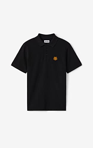 Kenzo Polo Crest para hombre, negro, 100% algodón, Negro , S