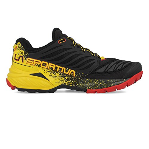 La Sportiva Akasha Trail Running Calzado para Hombre, Multicolor (Red/Black/Yellow), 45 EU