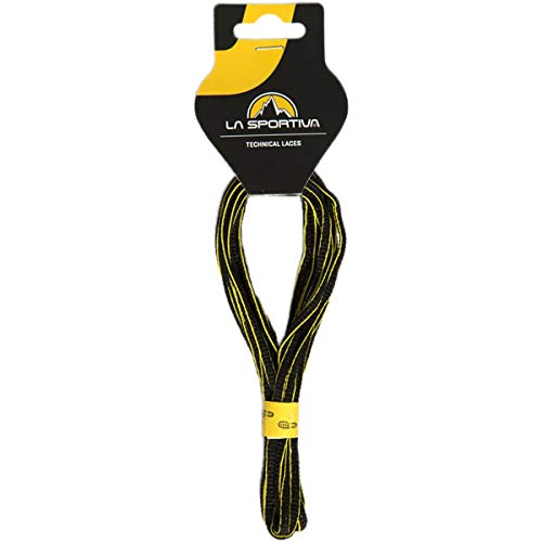 La Sportiva Mountain Running Laces 107/42 Cordones, Adultos Unisex, Black/Yellow (Multicolor), Talla Única