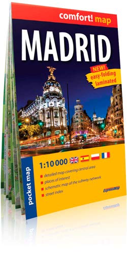 Madrid, plano callejero plastificado de bolsillo. Escala 1:10.000. ExpressMap. (FIN DE SERIE)