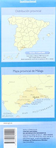 Mapa de la Provincia de Málaga (incluye Melilla) a Escala 1:200.000