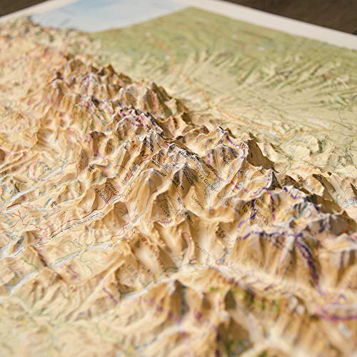 Mapa en relieve Pirineos