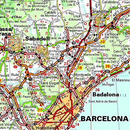 Mapa Regional Cataluña,/Catalunya, Aragón, Andorra (Carte regionali)