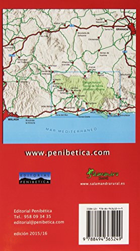 Mapa Sierras de Tejeda, Almijara y Alhama. Excursionista. Escala 1:40.000. Editorial Penibética.