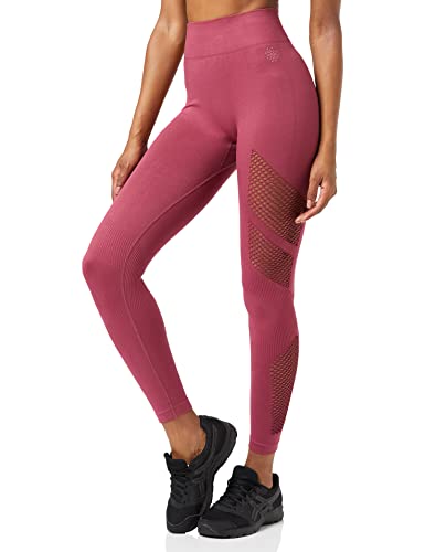 Marca Amazon - AURIQUE Mallas para Correr sin Costuras Mujer, Rosa (rosa de espino rosa), 38, Label:S