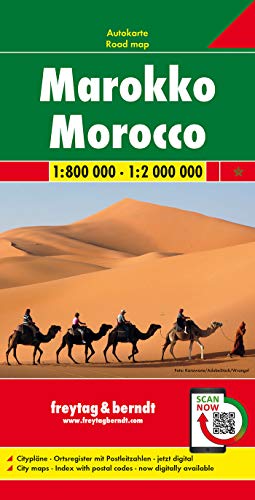 Marruecos, mapa de carreteras. Escala 1:800.000 / 1:2.000.000. Freytag & Berndt.: Wegenkaart 1:800 000 / 1:2 000 000: 175 (Auto karte)