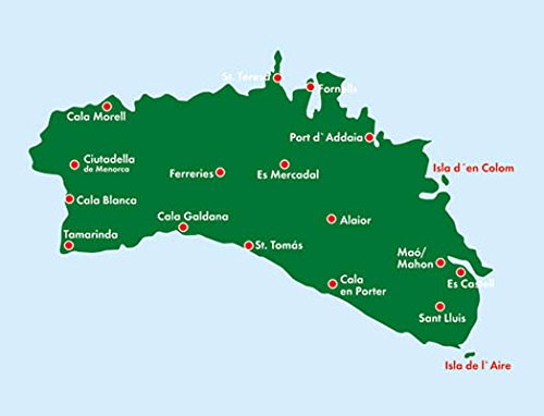 Menorca, mapa de carreteras. Escala 1:50.000. Freytag & Berndt.: Toeristische wegenkaart 1:50 000 (Auto karte)