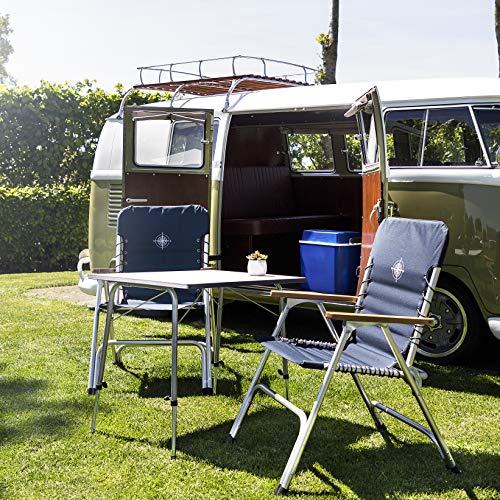 Mesa de camping Campart Travel TA-0831 – 80 x 60 cm – Altura ajustable