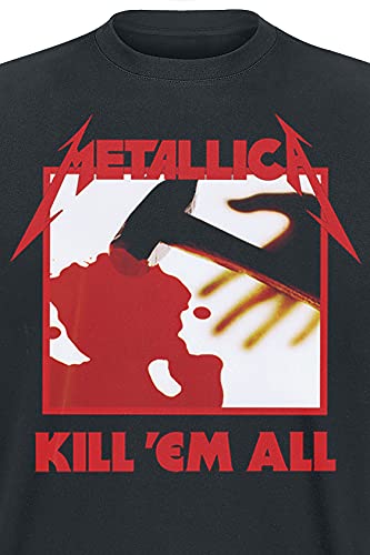 Metallica Kill 'em All Tracks_Men_bl_TS:1XL Camiseta, Negro (Black Black), X-Large para Hombre