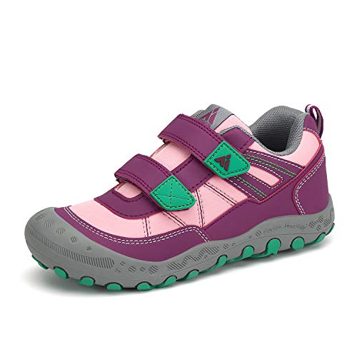 Mishansha Zapatos de Bambas Niños Niña Zapatillas Senderismo Antideslizante Trekking Sneakers Rosa Roja 24 EU