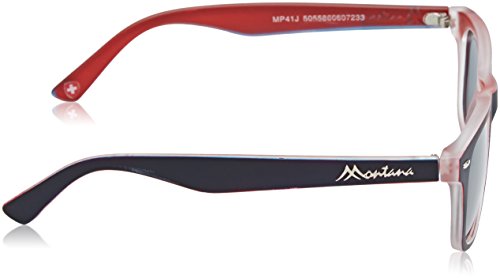 MONTANA MP41 Gafas, Multicolor (Azul/Rojo/Lentes ahumadas), Talla única Unisex Adulto