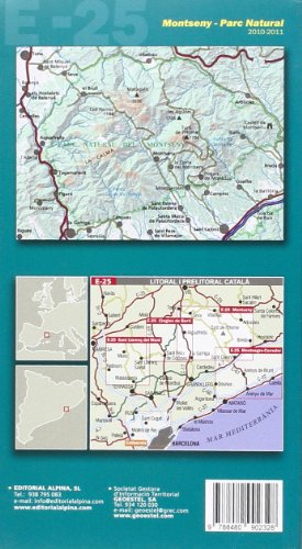 Montseny, mapa excursionista. Escala 1:25.000. Español, Català, English. Editorial Alpina. (ALPINA 25 - 1/25.000)