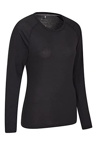 Mountain Warehouse Top IsoCool Dynamic para mujer - Camiseta cómoda para mujer, camiseta ligera, secado rápido, camiseta transpirable - Para viajar, correr Negro 46
